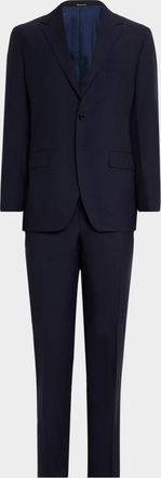Sartorio Mens Navy Solid Wool Suit