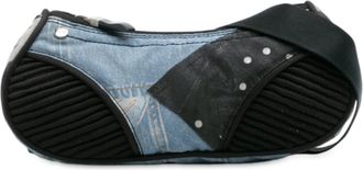 Dior Pre-owned Womens Canvas Printed Denim Crossbody - Black Textile - One Size