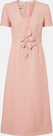 Valentino Crepe Couture floral-applique midi dress