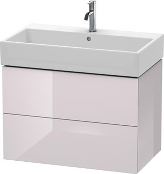 Duravit Mueble Bajo Encimera Duravit L-cube, De Pared, 2 Cajones, 78,4 X 45,9 Cm, Para Vero Air 235080, Color: Laca Blanca Lila Alto Brillo - Lc627702727