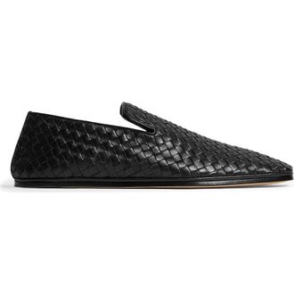 Bottega Veneta Palazzo Leather Slipper in 1000 Black at Nordstrom, Size 13Us