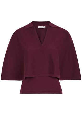 SIMKHAI Vinna Layered Wool Polo top - Purple - S (UK8-10 / S)