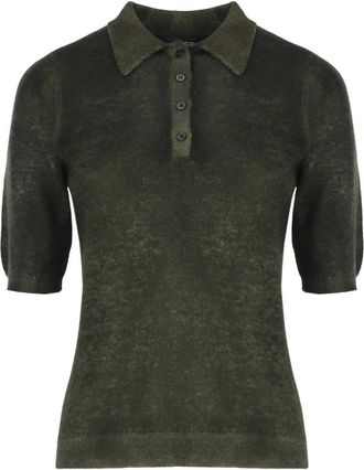 Avant Toi Tops, Dames, Groen, M, Polo Shirt