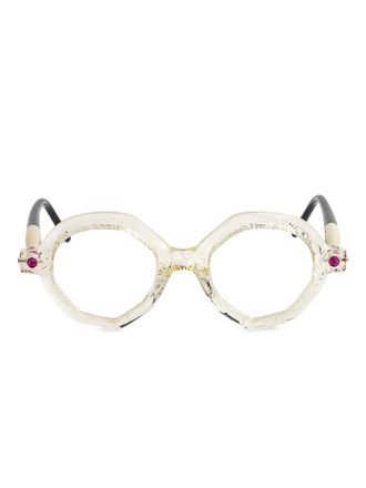 Kuboraum P18 glasses - unisex - Acetate/Metal - 48 - Neutrals