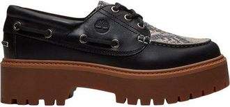 Timberland Zwarte leren plateaupumps