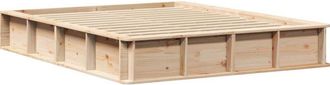 vidaXL Bed Frame Solid Pine Wood 160 x 200 cm Solid Pine Wood vidaXL