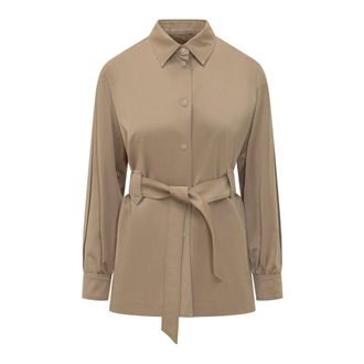 Max Mara Shirts, female, Brown, Size: 2XS MxmAgenzia Shirt