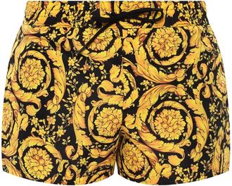 Versace Barocco-bedrukte zwembroek - Heren - Strandmode - Geel - M - Badmode
