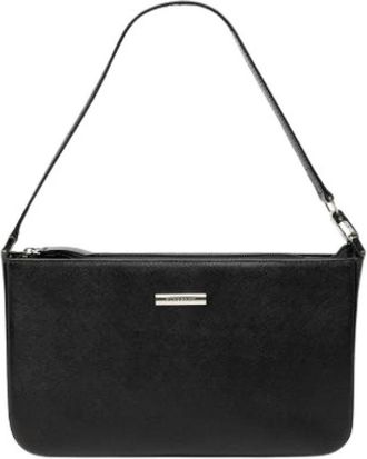 Burberry Pre-owned Vintage Schoudertas - Dames - Vintage Schoudertas - Zwart - ONE Size - Leer - Vintage