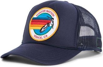 Aviator Nation Signature Trucker Hat in Navy at Nordstrom