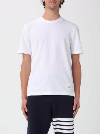 Thom Browne T-shirt basic in cotone con logo 4-Bar Thom Browne