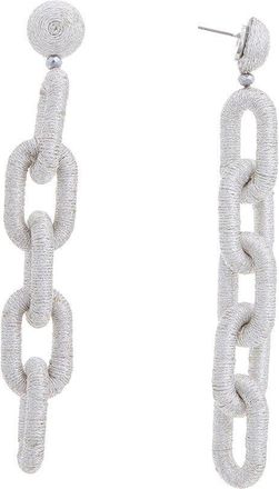 Oscar De La Renta Coil Vertical Link Earrings