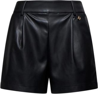 Silvian Heach Shorts in glad leren effect - Dames - Bermuda - Zwart - L - Polyester - Korte Broeken