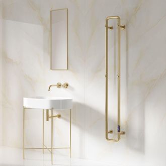 Aquarius DigiTherm Pelmo Dry Electric Radiator with LCD Display 1500 x 200mm in Gold