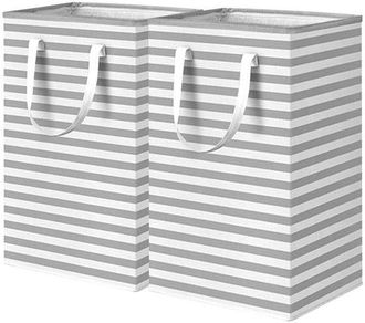 OEM Cesto De Ropa Independiente - 75 Litros - Cesto De Ropa Grande Y Plegable - Con Asa - Azul - Paquete De 2