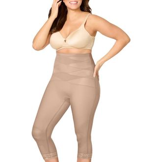 SECRET SOLUTIONS High-Waist Capri Shaper in Nude at Nordstrom, Size Medium