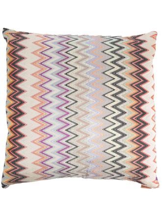 Missoni Home Masuleh printed pillow - unisex - Feather Down/Silk/Acetate/Polyester - One Size - Orange