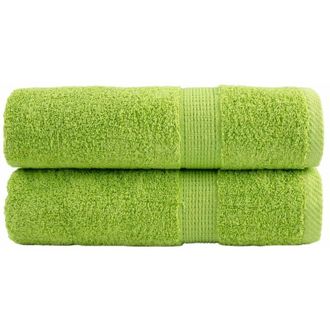 vidaXL Toallas De Ducha Solund 2 Uds Verde Manzana 70x140 Cm 600 Gsm Vidaxl