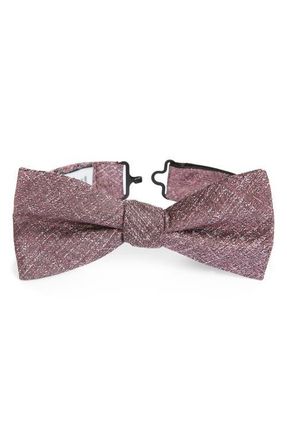 Nordstrom Textured Silk Pre-Tied Bow Tie in Pink at Nordstrom