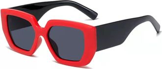 Generic Square Retro Large Frame Sunglasses for Men and For Women, Outdoor Holiday Glasses (Color : H, Size : Medium)