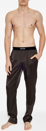 Tom Ford Mens Trousers Stretch Velvet Chocolate Silk