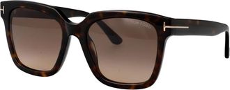 Tom Ford Selby Zonnebril - Dames - Zonnebrillen - Bruin - 55 MM - Accessoires