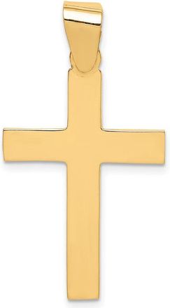 Diamond2Deal 14k Yellow Gold Polished Cross Pendant