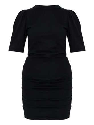 Isabel Marant Mylda gesmockte mini-jurk met pofmouwen - Zwart