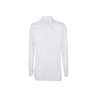 Maison Margiela White Cotton Dress Womens Shirt