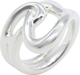 Herm&egrave;s Silver Silver 925 Band Ring (Pre-Owned)