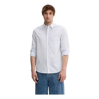 Sams&oslash;e & Sams&oslash;e Saryan Shirt - Heren - Casual Overhemden - Blauw - M - Katoen - Overhemden