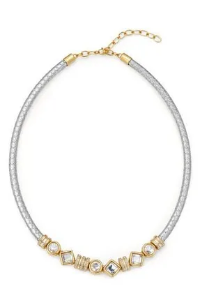 Saachi Glam Accent Collar Necklace in Silver at Nordstrom Rack