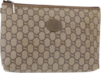 Gucci Pre-owned Clutches, female, Beige, Size: ONE SIZE Pre-owned Plastic Clutch
