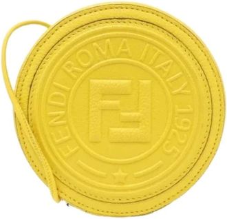 Fendi Pre-owned Mini Bags, female, Yellow, Size: ONE SIZE Pre-owned Pouch