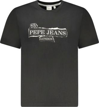 Pepe Jeans London Heren, Tops, Zwart, Maat: L Katoen