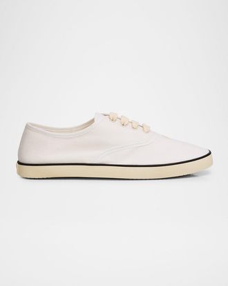 Miu Miu Logo Lace-Up Canvas Sneakers