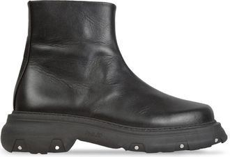Phil&eacute;o Zwarte Vegan Leren Trucker Boots - Heren - Enkellaarsjes - Zwart - 40 EU - Schoenen