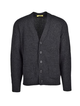 Drumohr Grey V-Neck Wool Cardigan