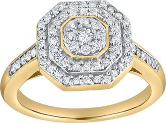 LuvMyJewelry Vionne 0.50 Ct 10K Gold Diamond Ring