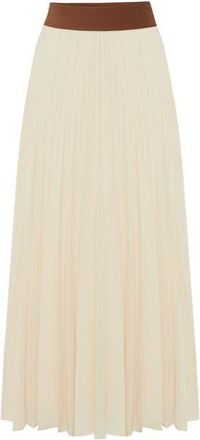 Exquise Diana Pleated Midi Skirt in Ecru at Nordstrom, Size X-Large