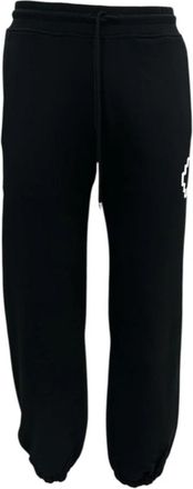 Marcelo Burlon Slim Fit Broeken - Heren - Sweatpants - Zwart - L - Katoen - Broeken