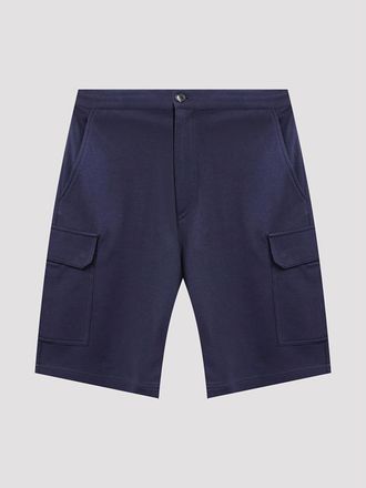 Brunello Cucinelli Dark Blue Cargo Shorts, Size Small