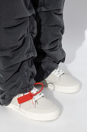 Off-white Vulcanized Low Sports Shoes, Womens, Grey