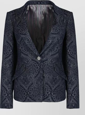 Etro denim jacquard blazer