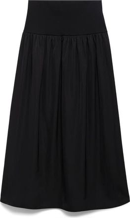 Mango Gathered A-Line Skirt in Black at Nordstrom, Size X-Small