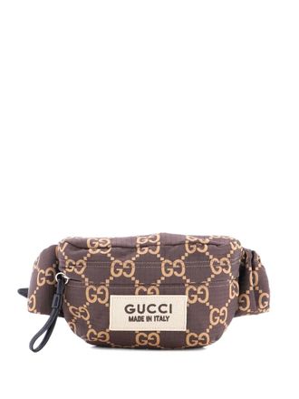 Gucci Ripstop GG Nylon and Leather belt bag - women - Nylon/Leather - One Size - Brown