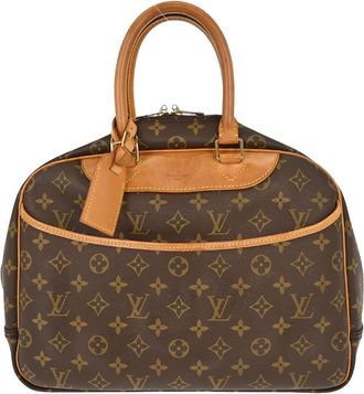 Louis Vuitton Deauville Handbag Monogram Canvas Brown Canvas Handbag (Pre-Owned)