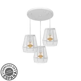 Fabrilamp Plafon Guia 3xe27 Blanco Regx42x42 Cm