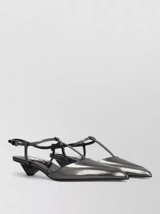 Prada leather flat sandals