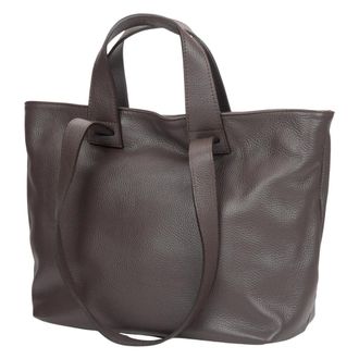 Estro & Luminara Tassen, Dames, Bruin, ONE Size, Leer, Grote Handtas